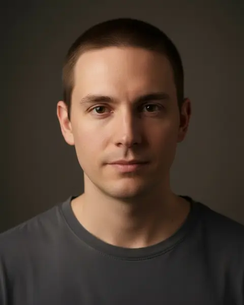 Buzz cut on a male model