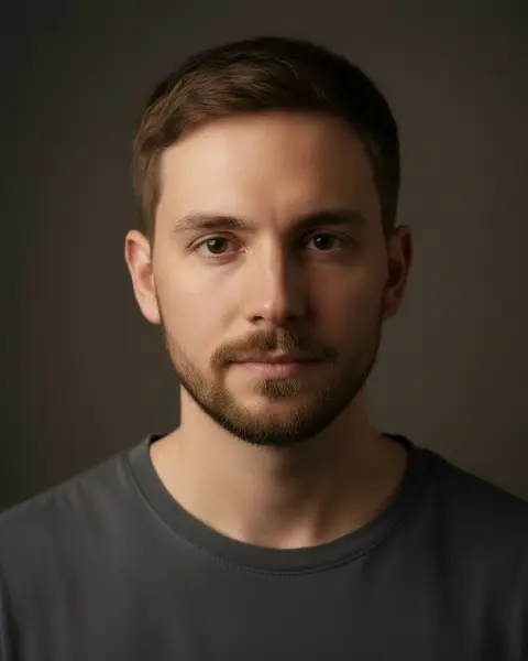 Circle beard on a male model