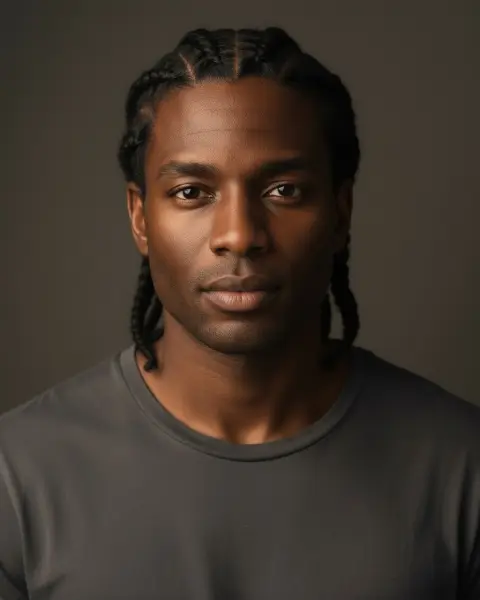Cornrows on a male model