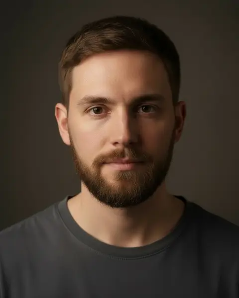 Faded beard on a male model