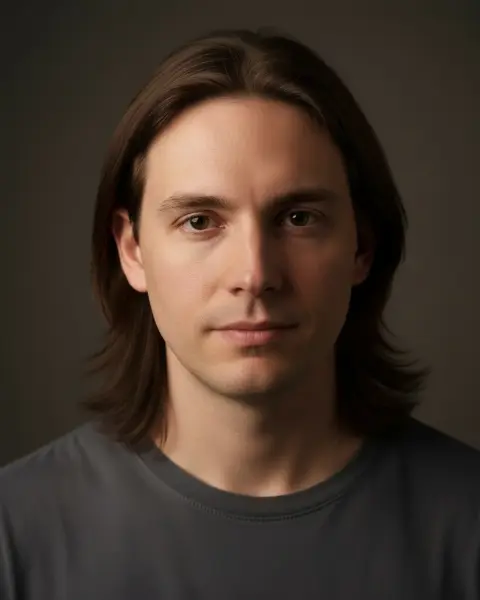 Long hair on a male model