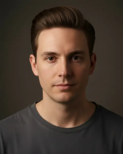 Modern pompadour on a male model