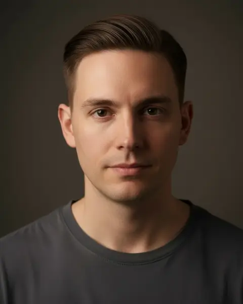 Slicked back on a male model