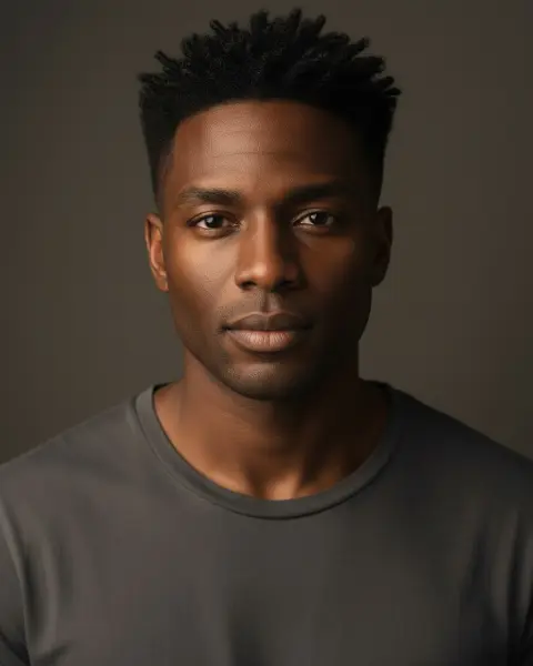 Starter locs on a male model