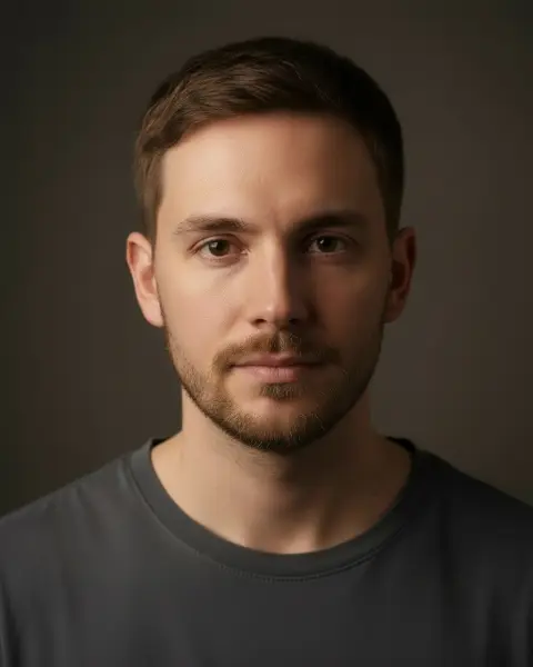 Designer stubble on a male model