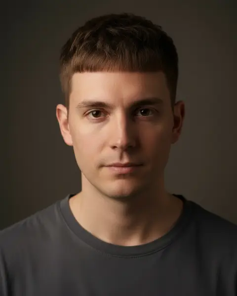 Textured French crop on a male model