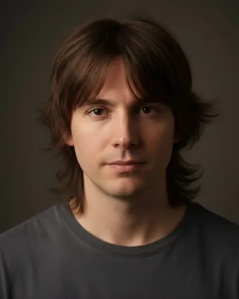 Wolf cut on a male model
